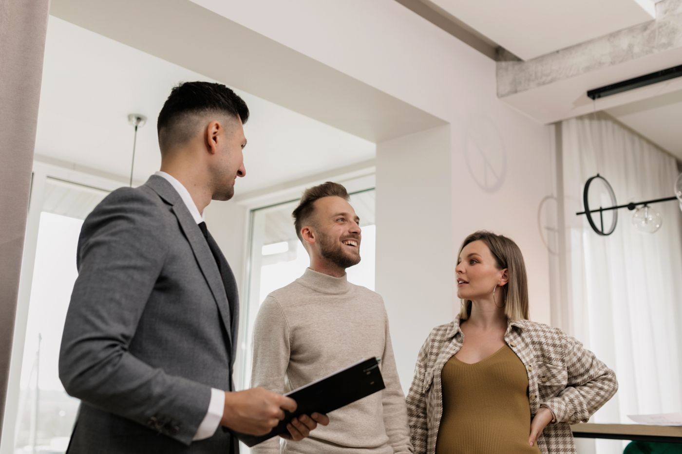 Agent meeting with property clients